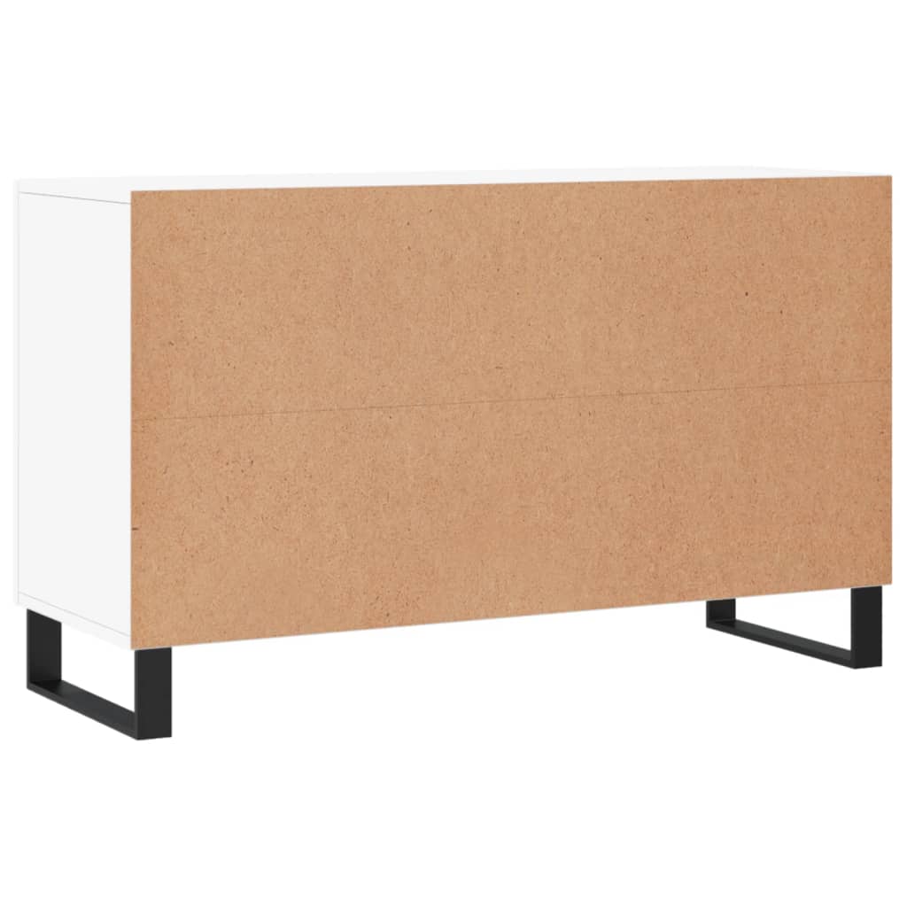 Credenza bianca lucida 100x36x60 cm in multistrato