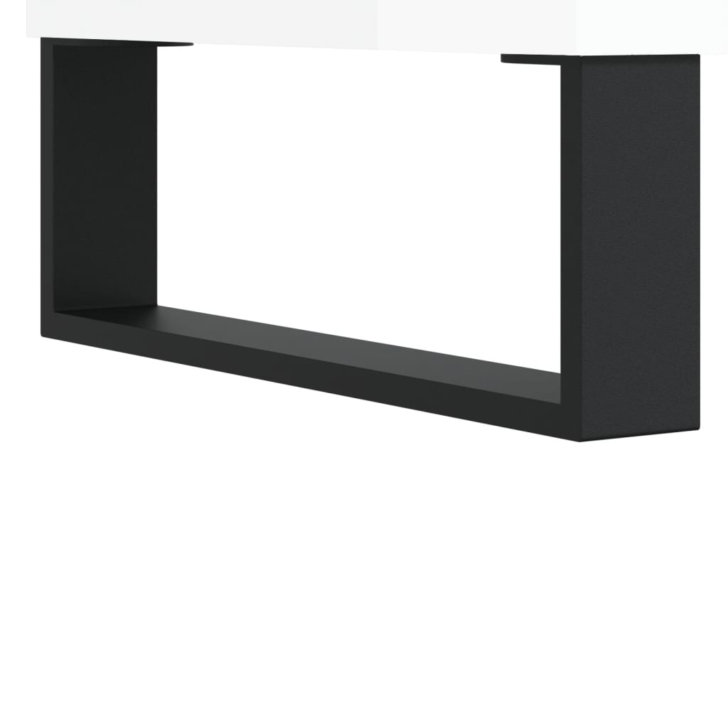 Credenza bianca lucida 100x36x60 cm in multistrato