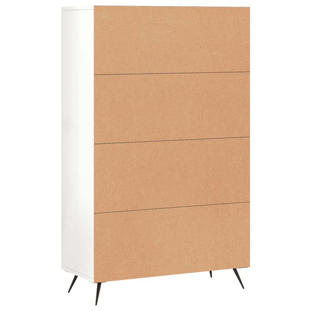 Credenza bianca lucida 69,5x31x115 cm in MDF