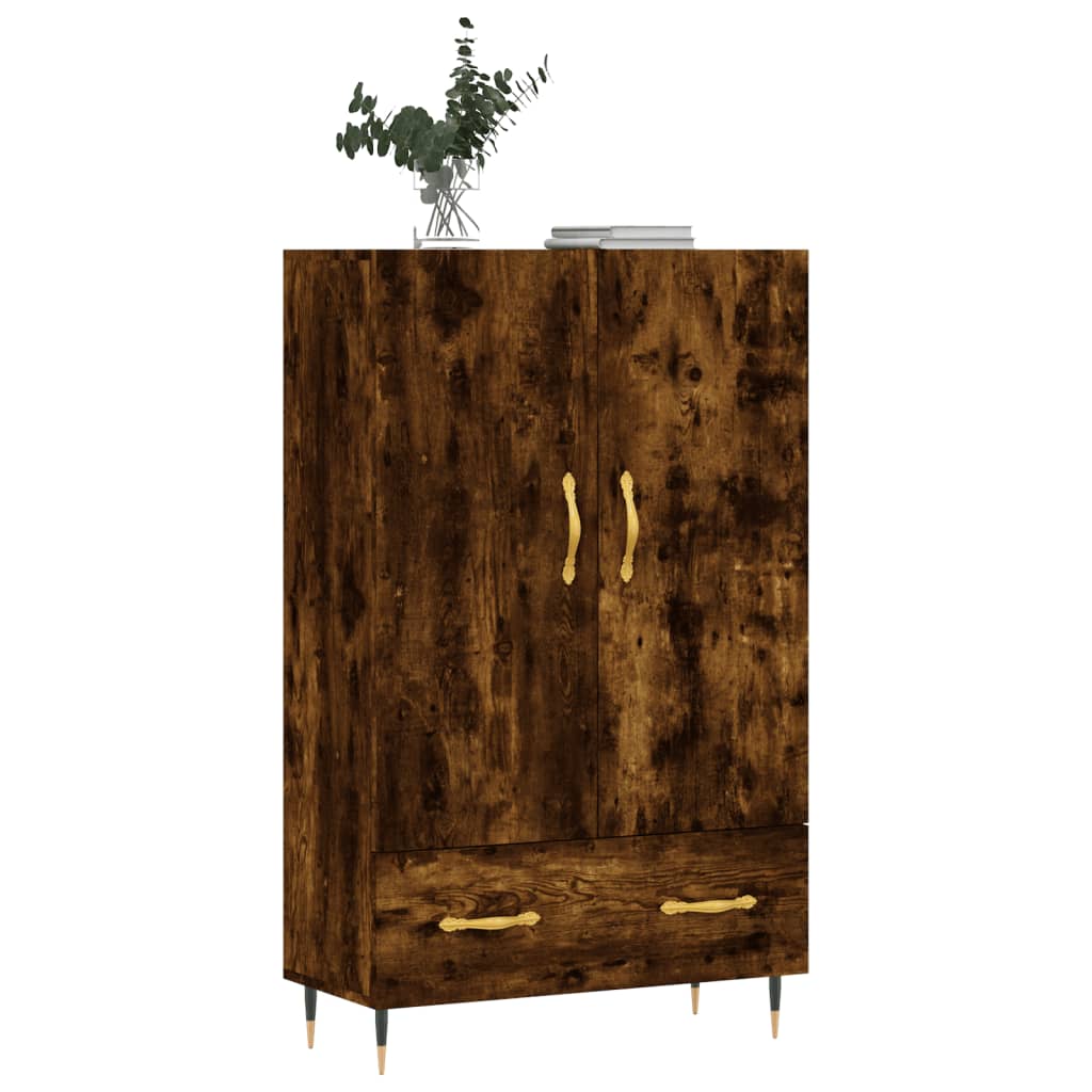 Smoked oak upper buffet 69.5x31x115 cm Engineering wood