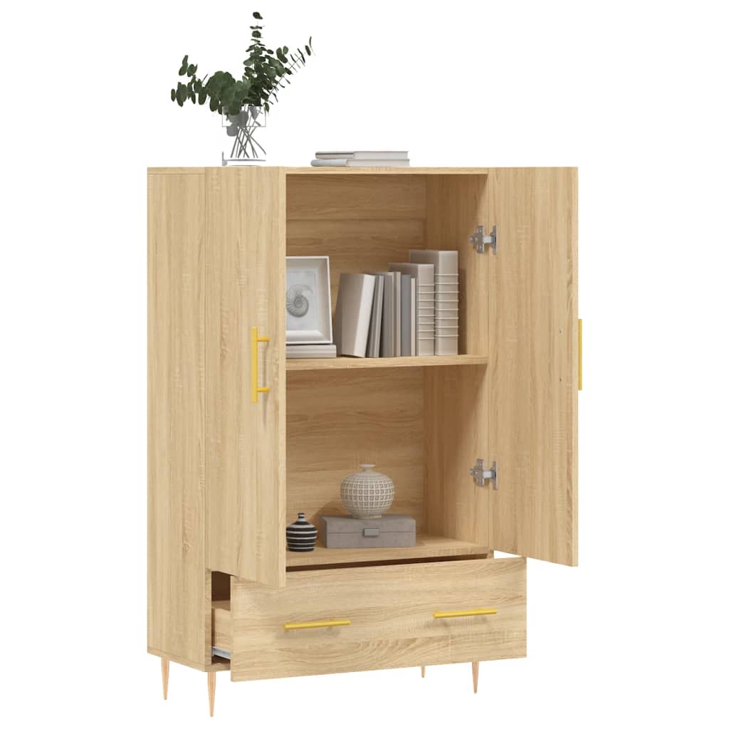 Buffet haut chêne sonoma 69,5x31x115 cm bois d'ingénierie