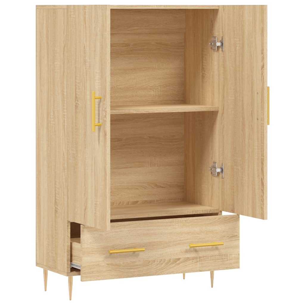 Buffet haut chêne sonoma 69,5x31x115 cm bois d'ingénierie