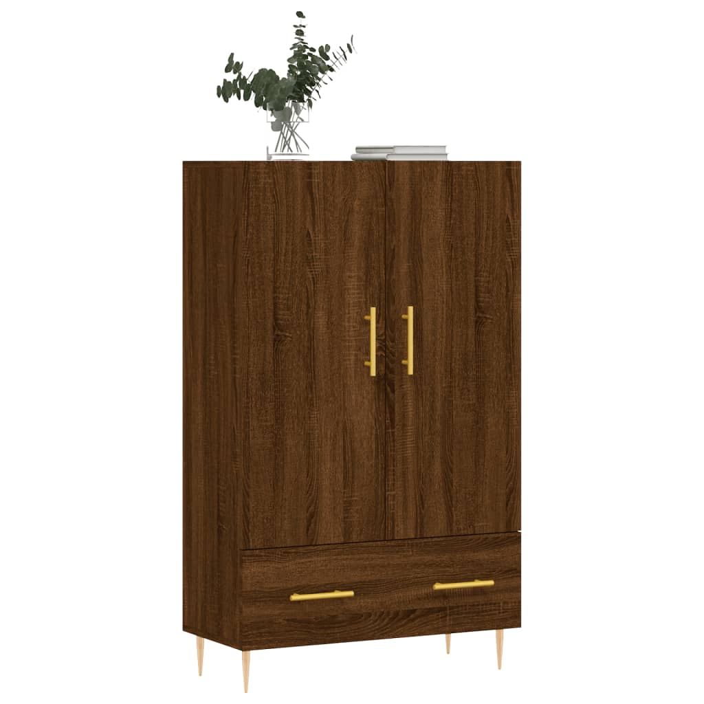 High brown oak buffet 69.5x31x115 cm Engineering wood