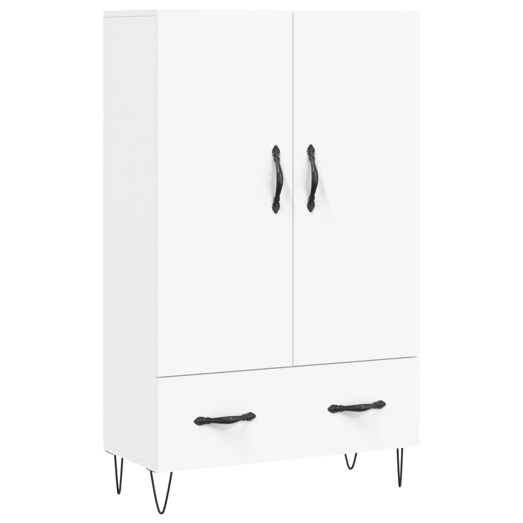 Buffet haut blanc 69,5x31x115 cm bois d'ingénierie