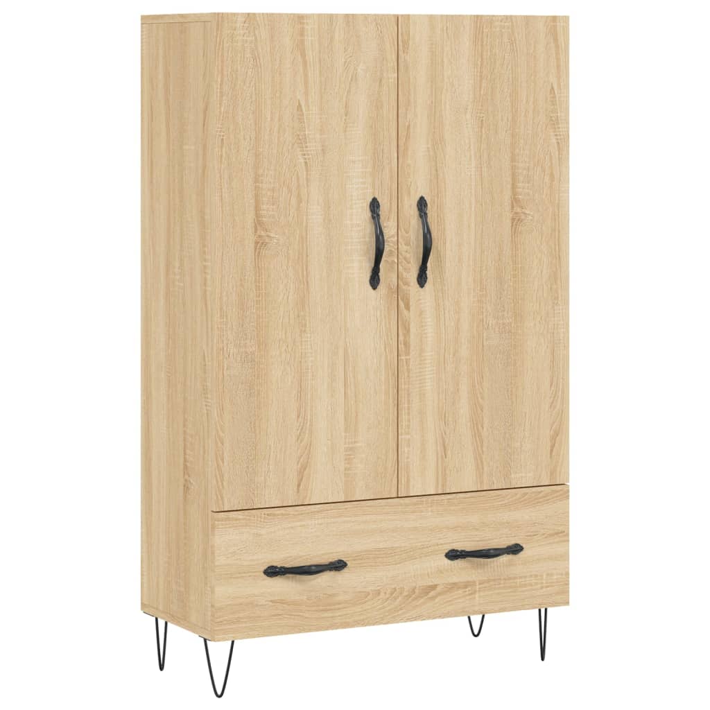 Buffet haut chêne sonoma 69,5x31x115 cm bois d'ingénierie