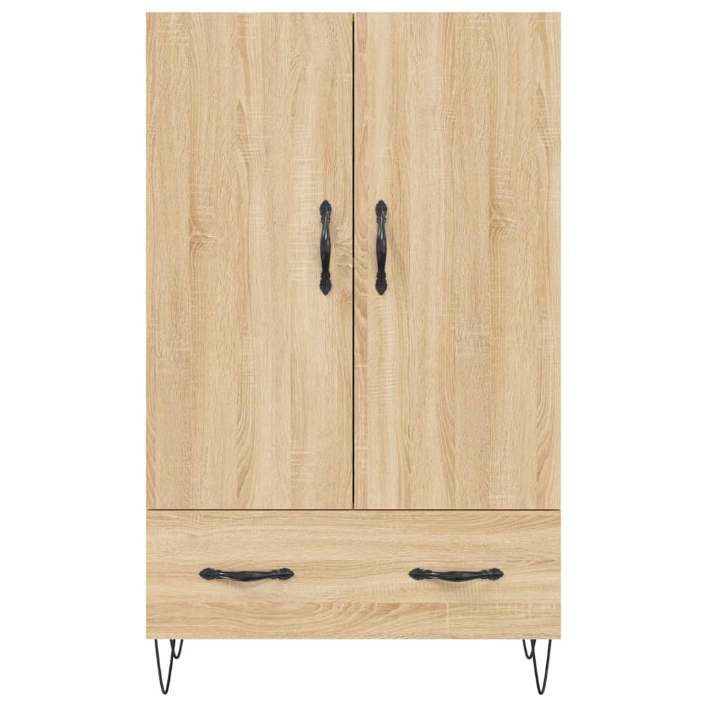 Buffet haut chêne sonoma 69,5x31x115 cm bois d'ingénierie