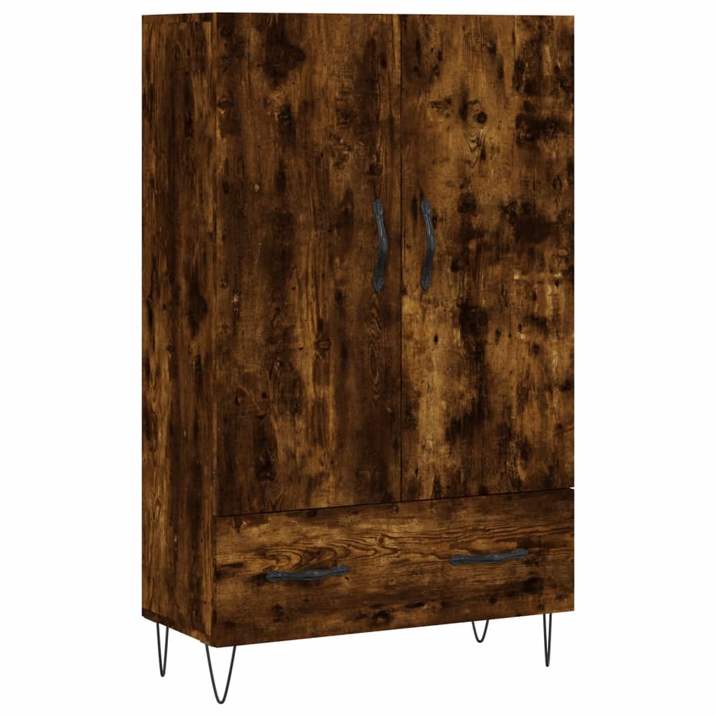 Credenza alta in rovere affumicato 69,5x31x115 cm in multistrato