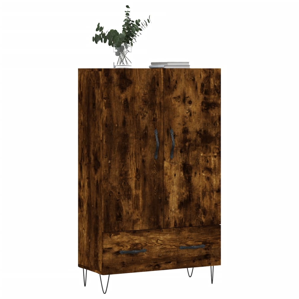 Credenza alta in rovere affumicato 69,5x31x115 cm in multistrato