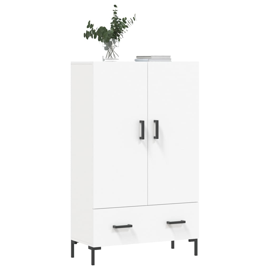 Buffet haut blanc 69,5x31x115 cm bois d'ingénierie