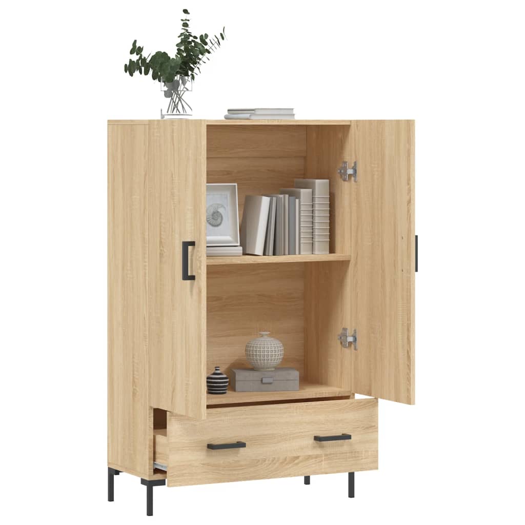 Buffet haut chêne sonoma 69,5x31x115 cm bois d'ingénierie