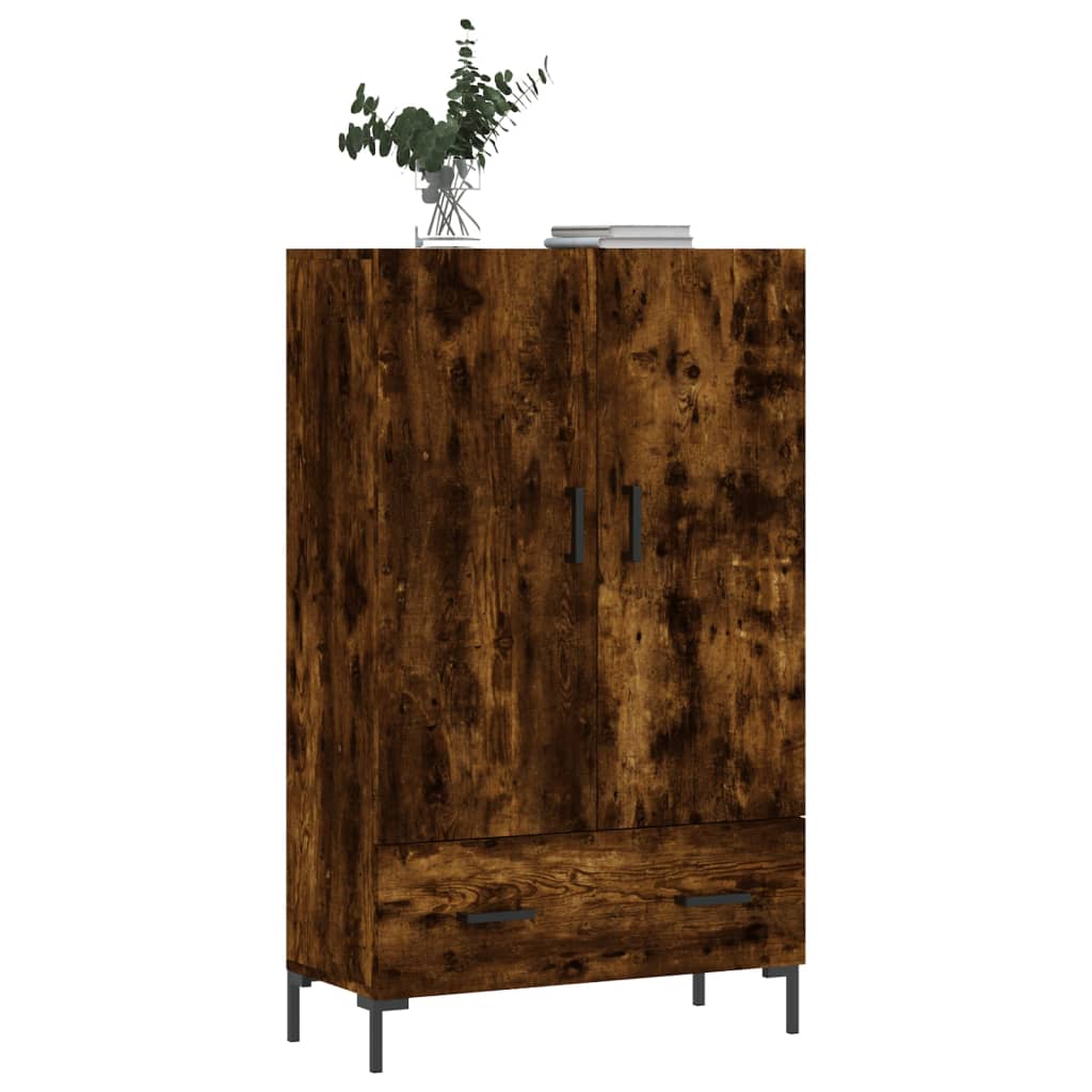 Credenza alta in rovere affumicato 69,5x31x115 cm in multistrato