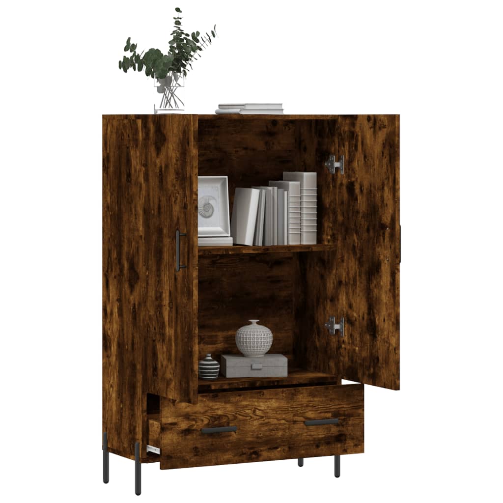 Räucherte Eiche oberes Buffet 69.5x31x115 cm Ingenieurholz Holz