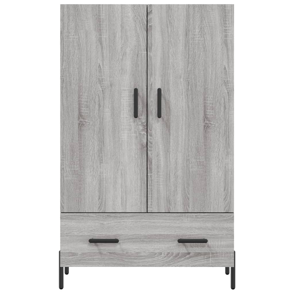 Credenza alta Sonoma grigia 69,5x31x115 cm in derivati ​​del legno