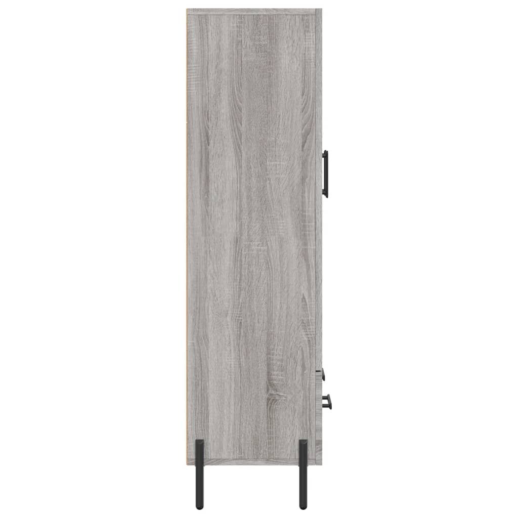 Buffet haut sonoma gris 69,5x31x115 cm bois d'ingénierie