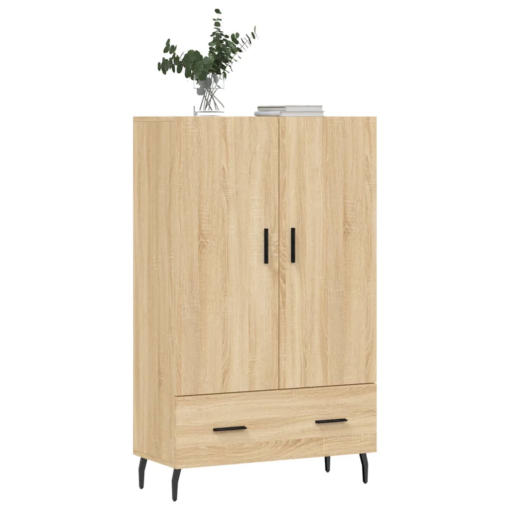 Credenza alta in rovere Sonoma 69,5x31x115 cm in multistrato