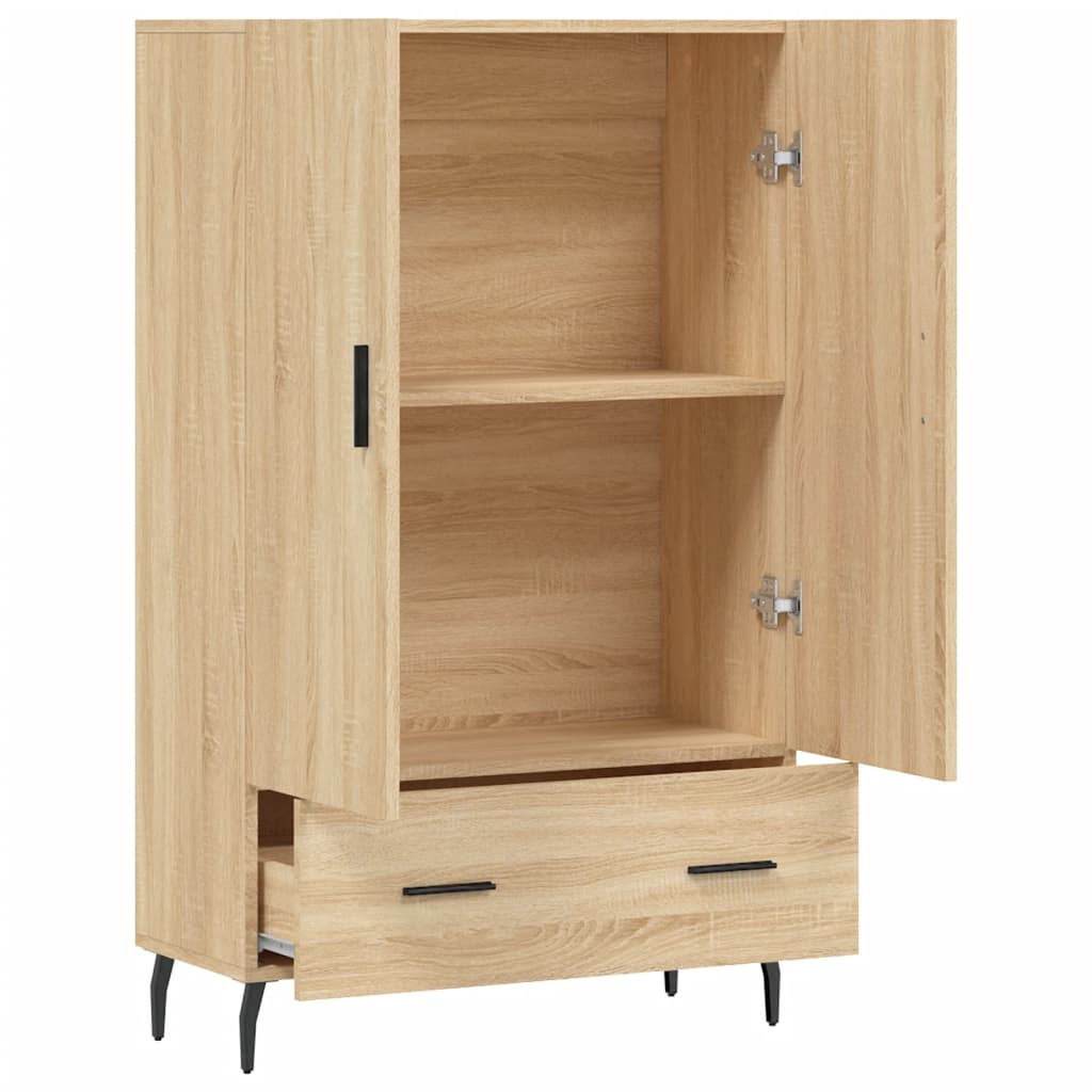 Buffet haut chêne sonoma 69,5x31x115 cm bois d'ingénierie