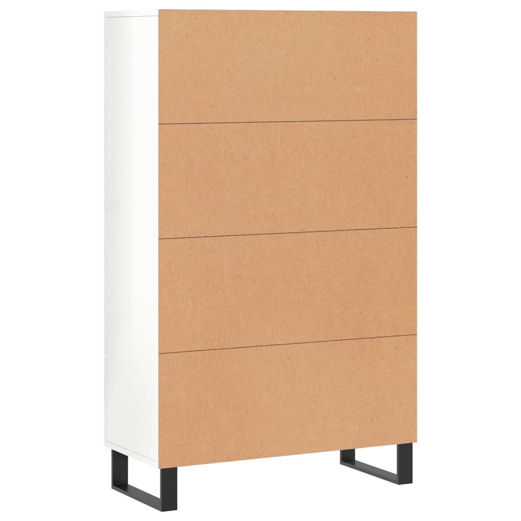 Credenza bianca lucida 69,5x31x115 cm in MDF