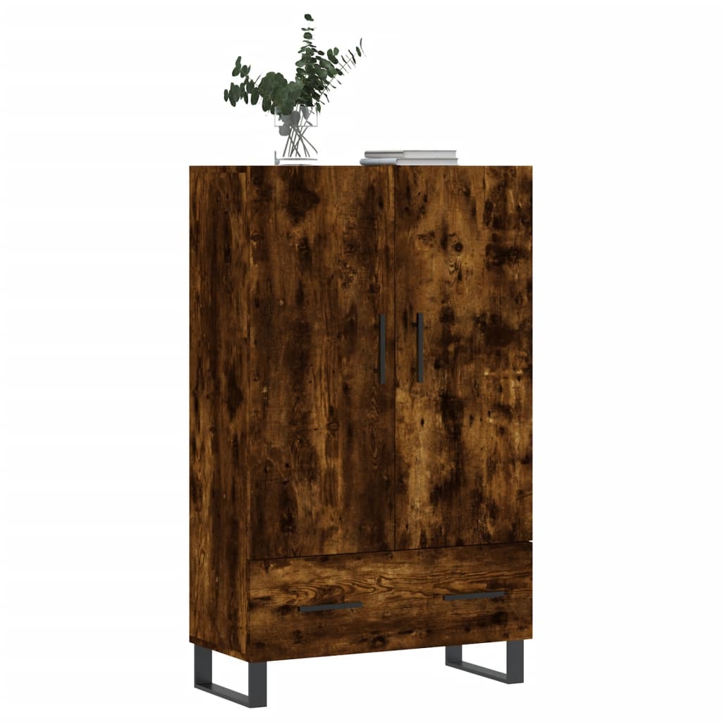 Credenza alta in rovere affumicato 69,5x31x115 cm in multistrato