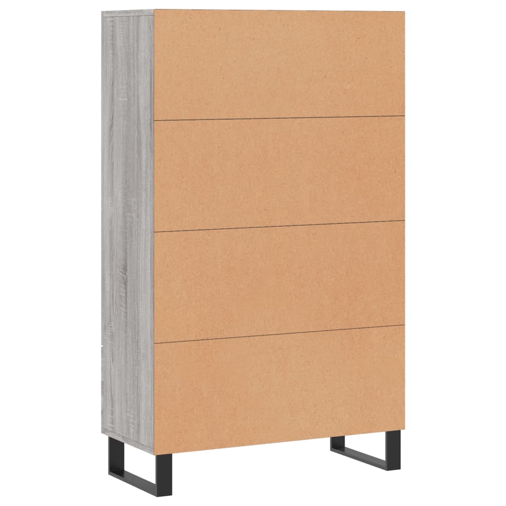 Buffet haut sonoma gris 69,5x31x115 cm bois d'ingénierie