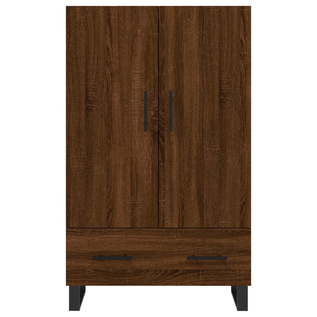 Buffet haut chêne marron 69,5x31x115 cm bois d'ingénierie