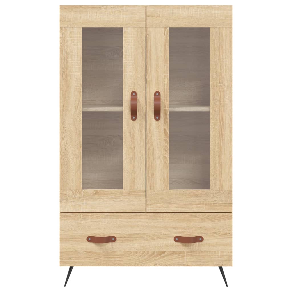 Buffet haut chêne sonoma 69,5x31x115 cm bois d'ingénierie