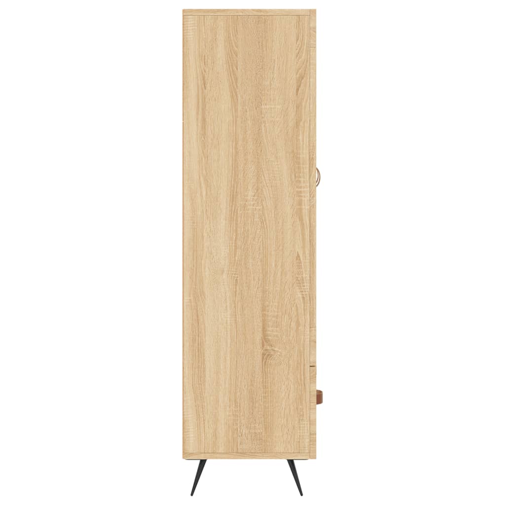 Buffet haut chêne sonoma 69,5x31x115 cm bois d'ingénierie