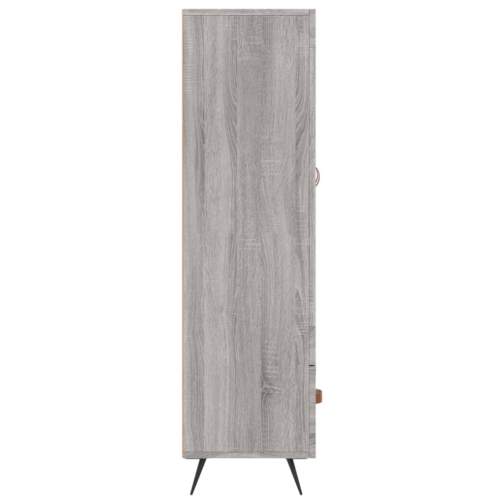 Buffet haut sonoma gris 69,5x31x115 cm bois d'ingénierie