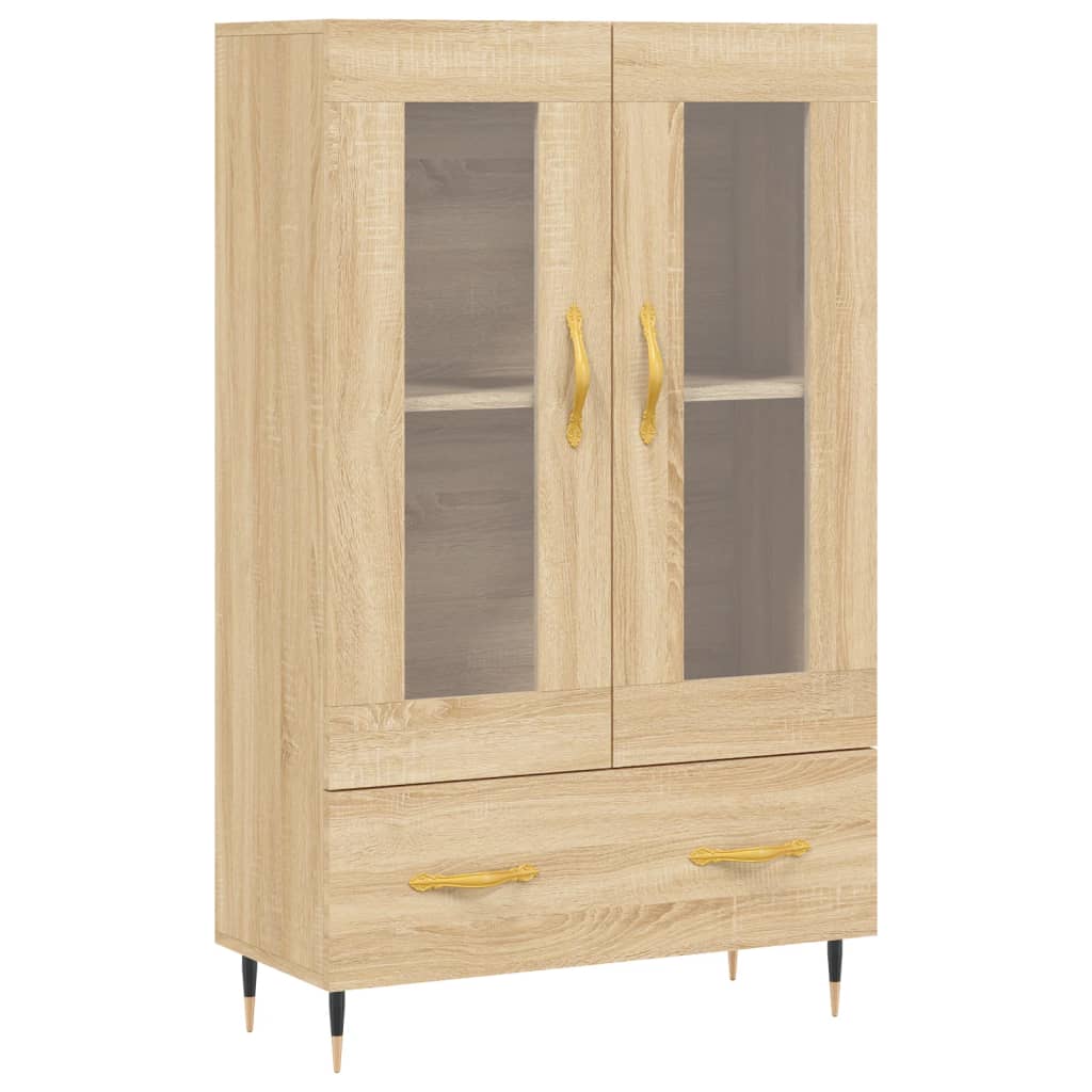 Buffet haut chêne sonoma 69,5x31x115 cm bois d'ingénierie