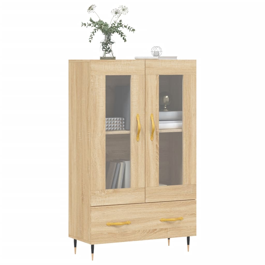 Buffet haut chêne sonoma 69,5x31x115 cm bois d'ingénierie