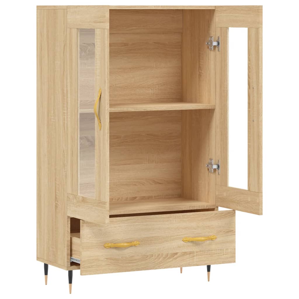 Buffet haut chêne sonoma 69,5x31x115 cm bois d'ingénierie