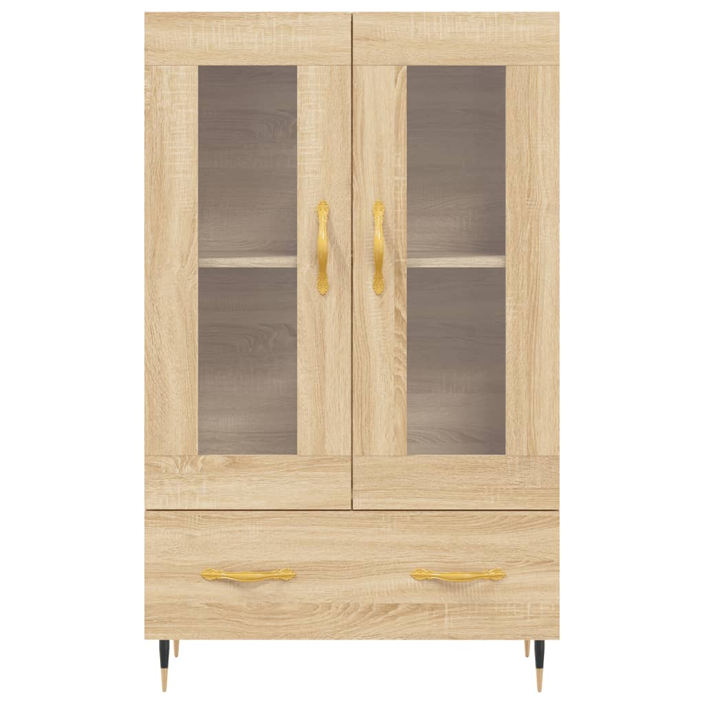 Buffet haut chêne sonoma 69,5x31x115 cm bois d'ingénierie