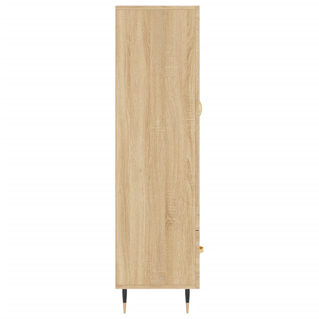 Buffet haut chêne sonoma 69,5x31x115 cm bois d'ingénierie