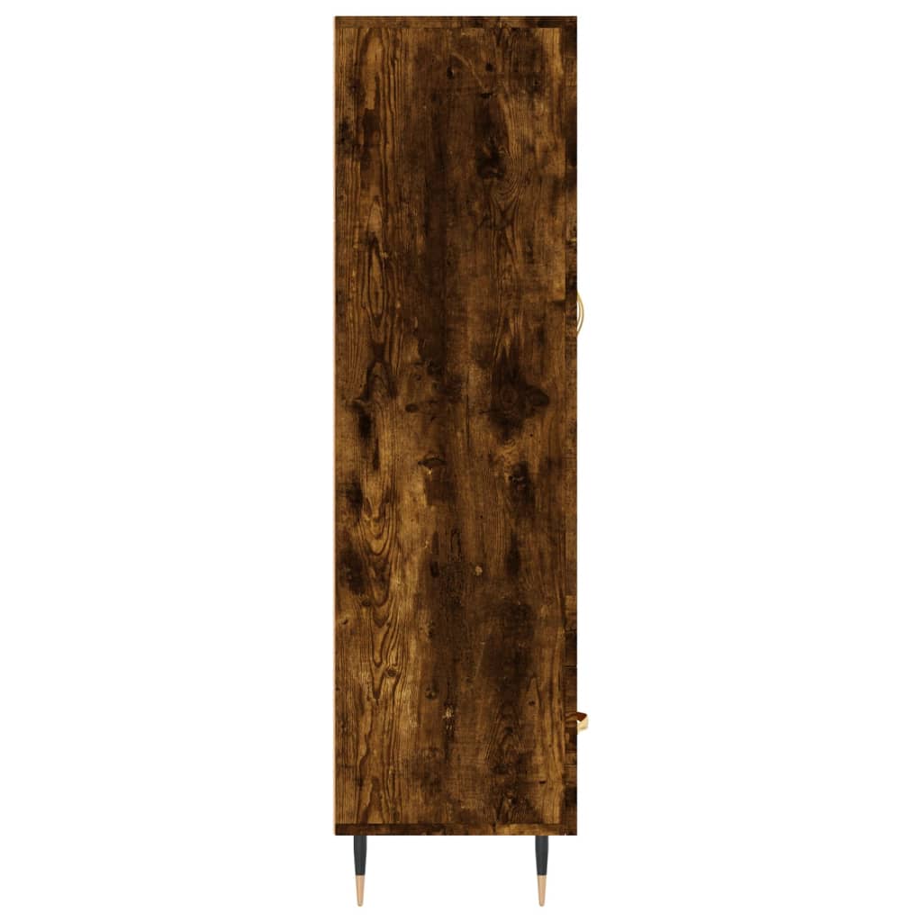 Buffet haut chêne fumé 69,5x31x115 cm bois d'ingénierie