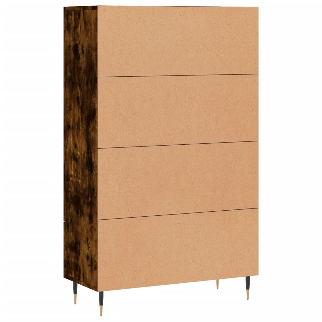 Credenza alta in rovere affumicato 69,5x31x115 cm in multistrato