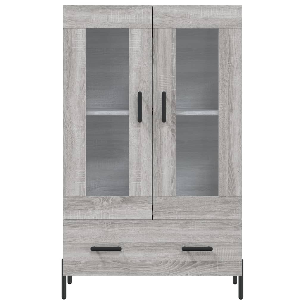 Buffet haut sonoma gris 69,5x31x115 cm bois d'ingénierie