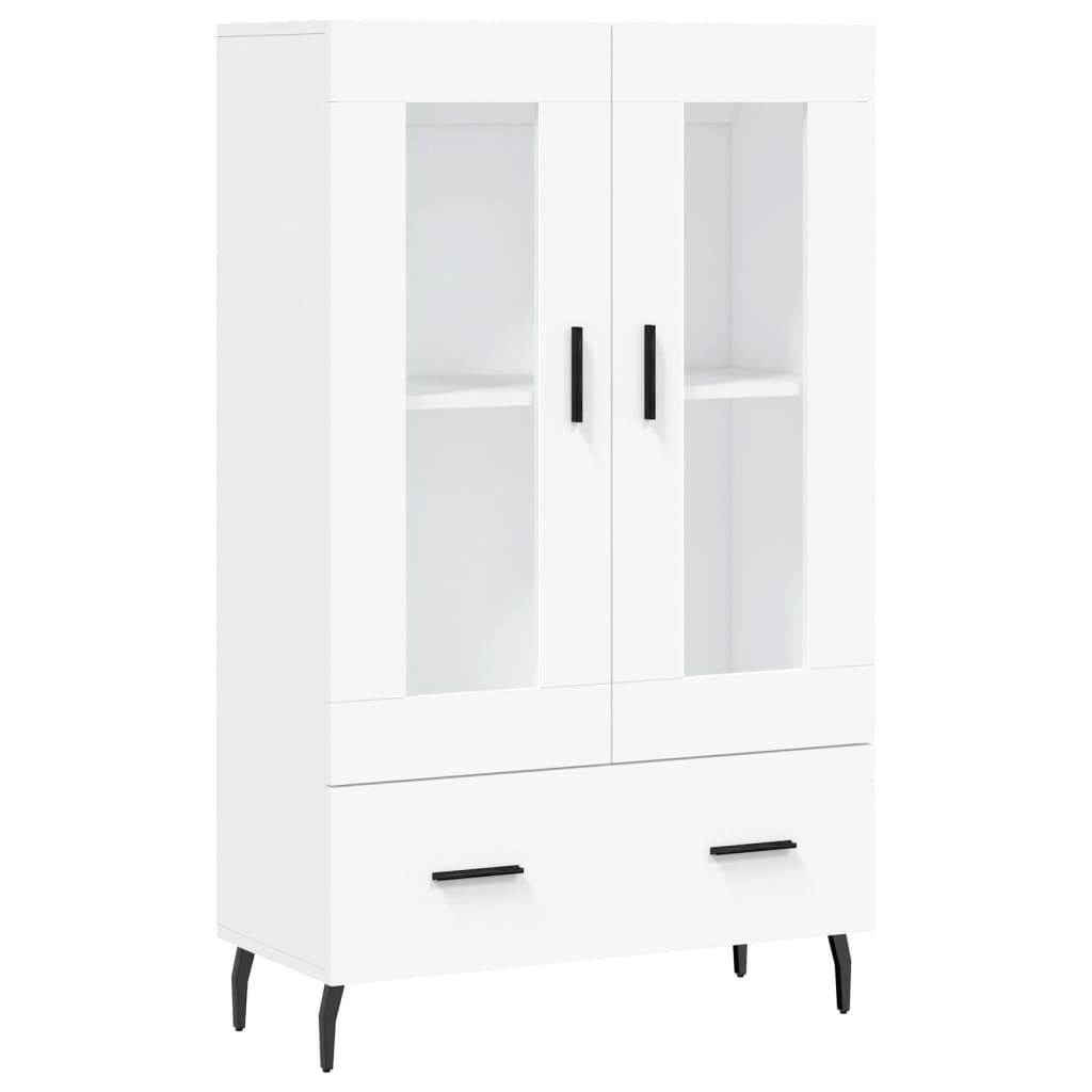 Buffet haut blanc 69,5x31x115 cm bois d'ingénierie