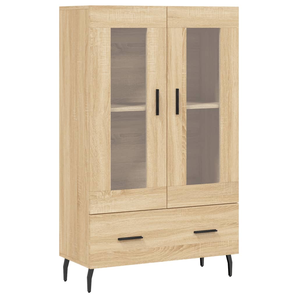 Buffet haut chêne sonoma 69,5x31x115 cm bois d'ingénierie