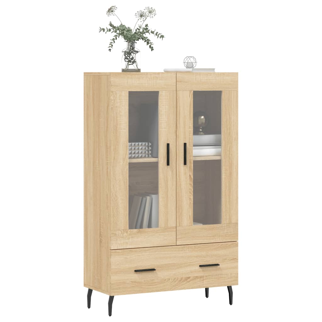 Buffet haut chêne sonoma 69,5x31x115 cm bois d'ingénierie