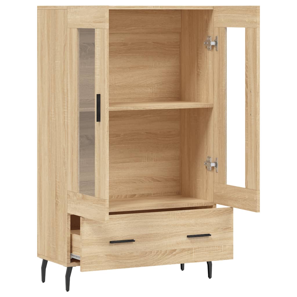 Buffet haut chêne sonoma 69,5x31x115 cm bois d'ingénierie