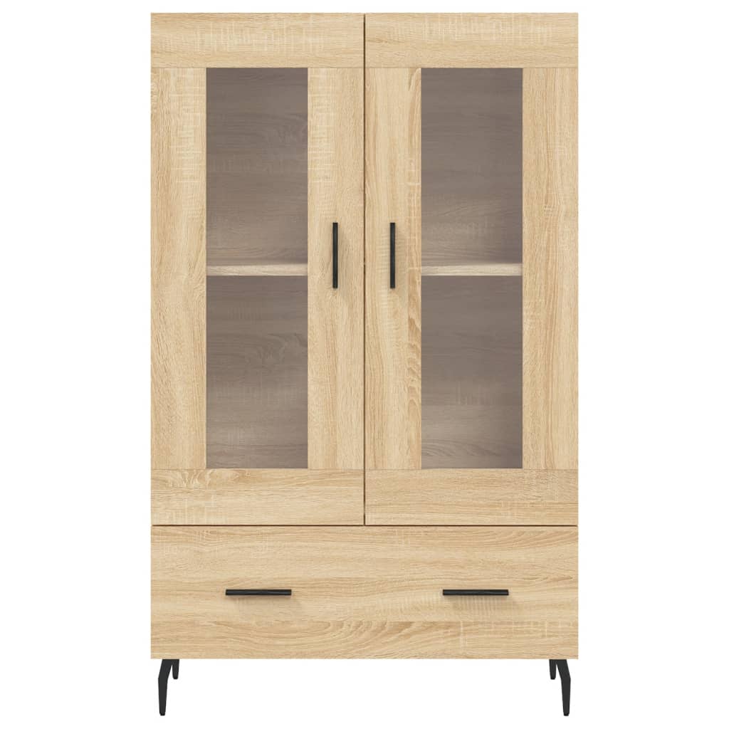 Buffet haut chêne sonoma 69,5x31x115 cm bois d'ingénierie