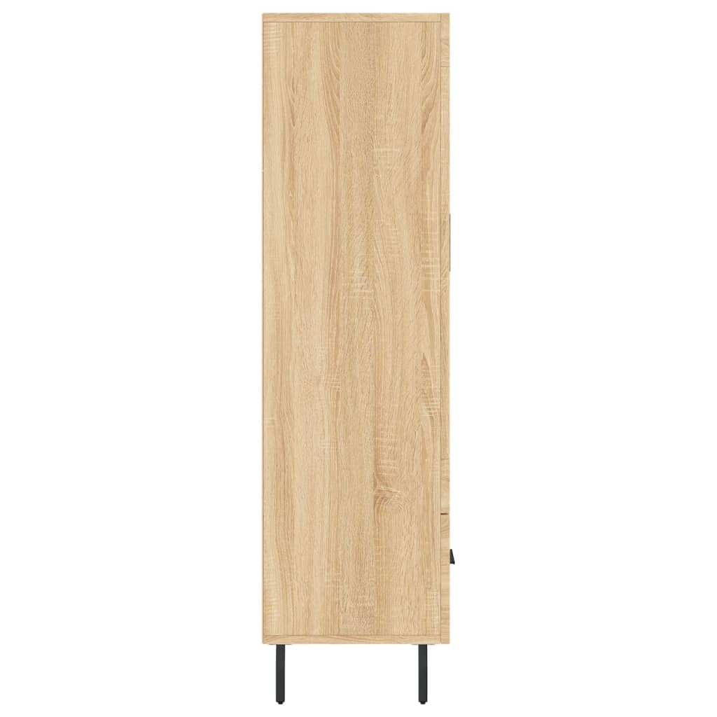 Buffet haut chêne sonoma 69,5x31x115 cm bois d'ingénierie