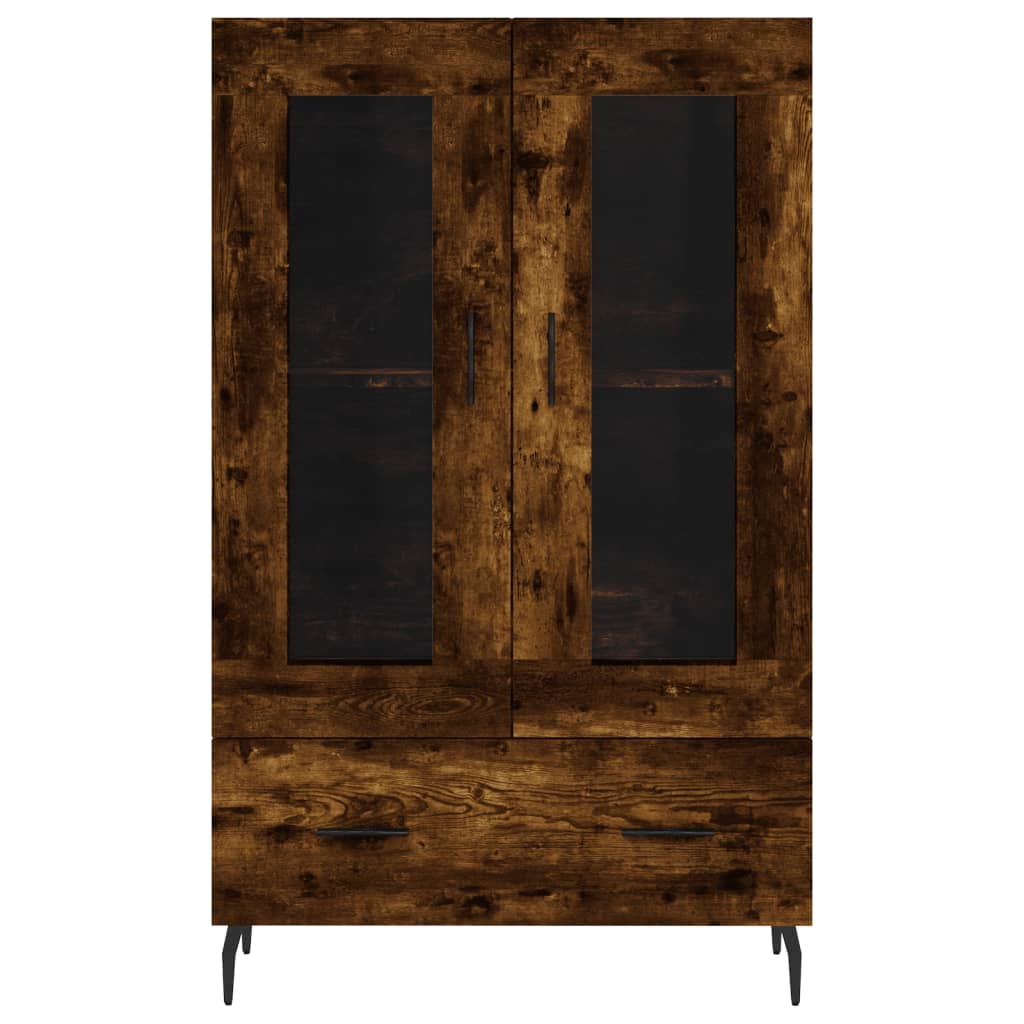 Credenza alta in rovere affumicato 69,5x31x115 cm in multistrato