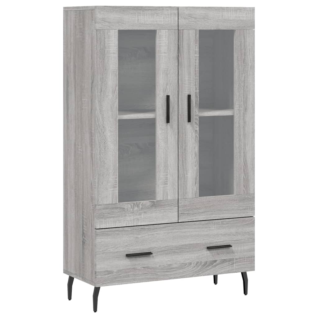 Buffet haut sonoma gris 69,5x31x115 cm bois d'ingénierie