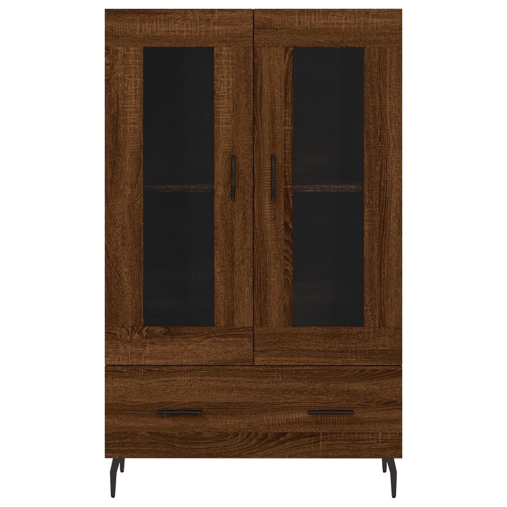 High brown oak buffet 69.5x31x115 cm Engineering wood