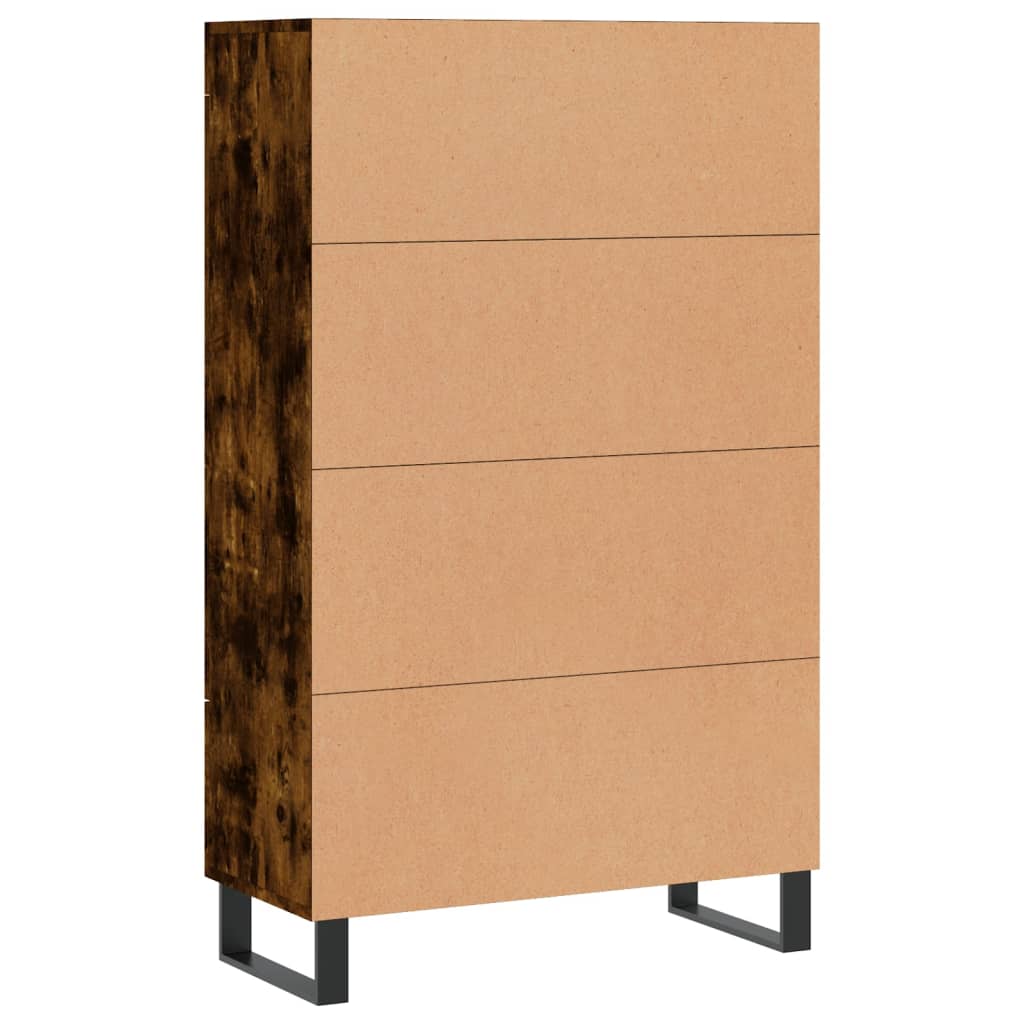 Credenza alta in rovere affumicato 69,5x31x115 cm in multistrato