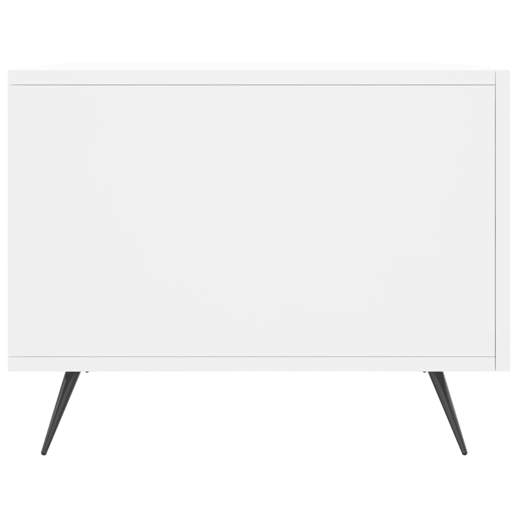 Table basse blanc 50x50x40 cm bois d'ingénierie