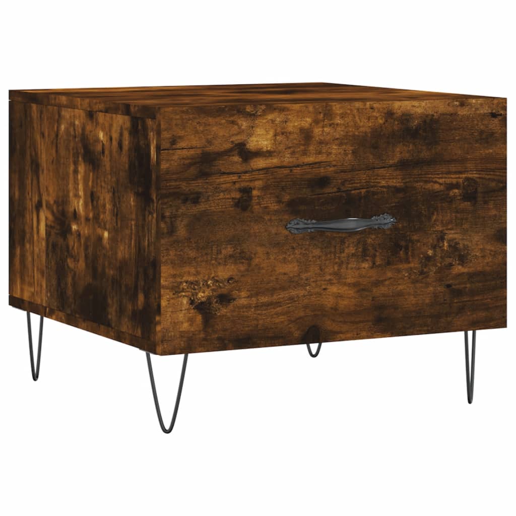 Smoked oak coffee table 50x50x40 cm engineering wood