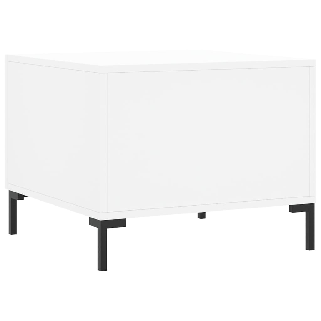 White coffee table 50x50x40 cm engineering wood