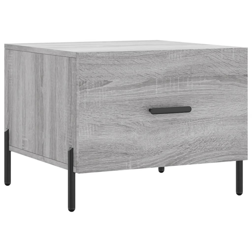 Tavolino grigio Sonoma 50x50x40 cm MDF