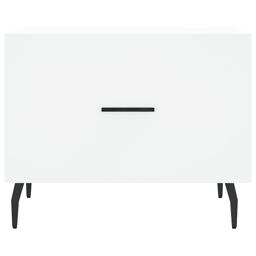 Tavolini bassi 2 pezzi bianchi 50x50x40 cm in MDF